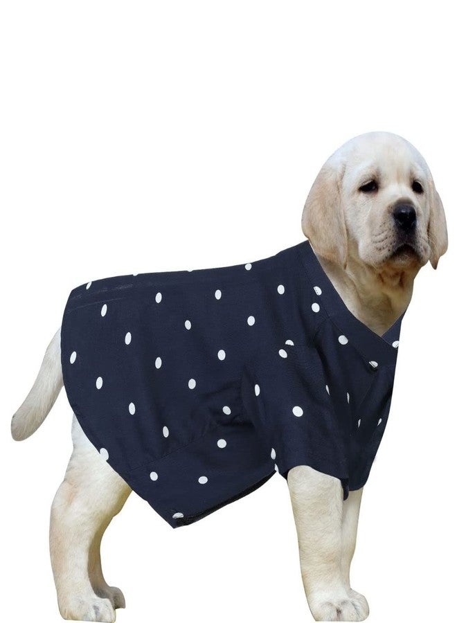 Western Era Cotton Printed Breathable Basic Vest Dog Shirt, Super Soft Shirt, Cute Lightweight Thin Shirt for Your Furries, Ultra Comfort Dog Apparel (Medium - 16 inch) (Polka Blue) - Image 1